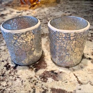 Glass candle holders